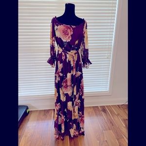 Baltic Born maxi dress eggplant floral large